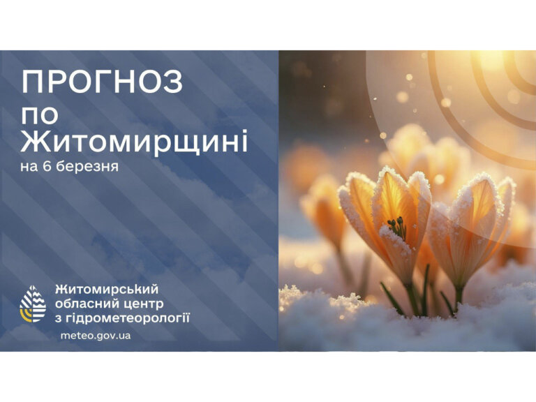 Прогноз погоди на добу 6 березня