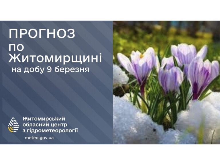 Прогноз погоди на добу 9 березня