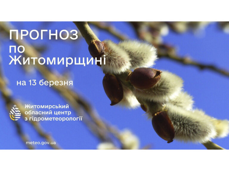 Прогноз погоди на добу 13 березня
