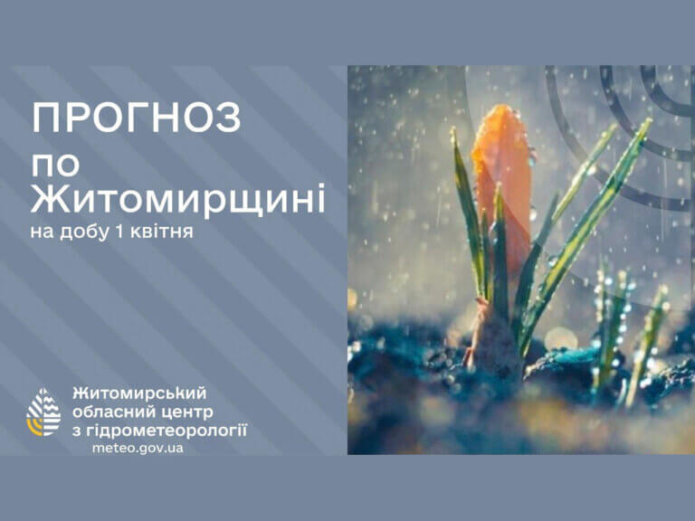 Прогноз погоди на добу 01 квітня
