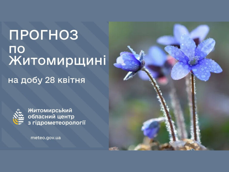 Прогноз погоди на добу 28 квітня