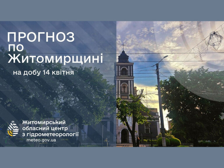 Прогноз погоди на добу 14 квітня