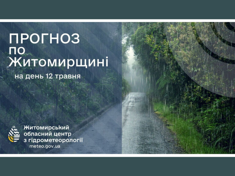 Погода сьогодні на Житомирщині