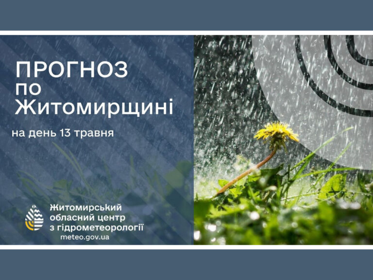 Погода на сьогодні: у Житомирі дощитиме