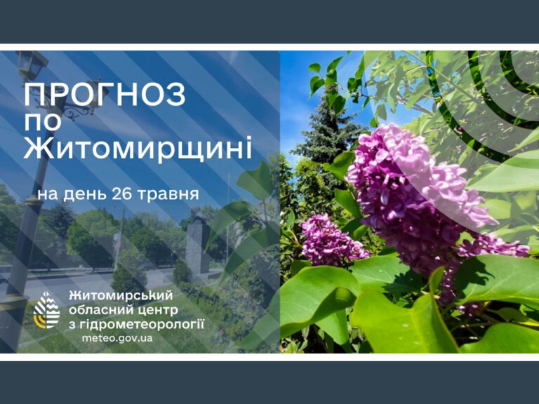 Погода сьогодні на Житомирщині