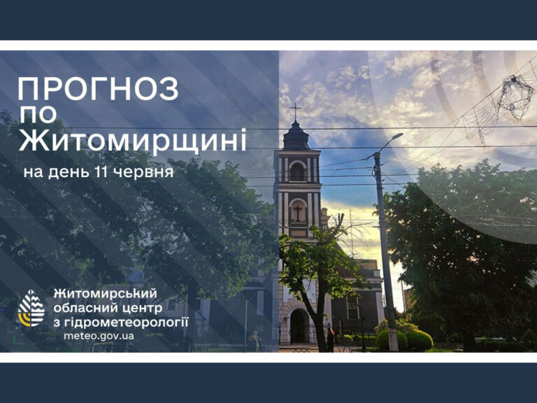 Погода сьогодні на Житомирщині