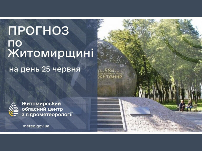 Погода сьогодні на Житомирщині