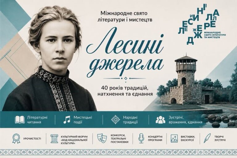 Програма Міжнародного свята літератури і мистецтв «Лесині джерела»: 40 років традицій, натхнення та єднання