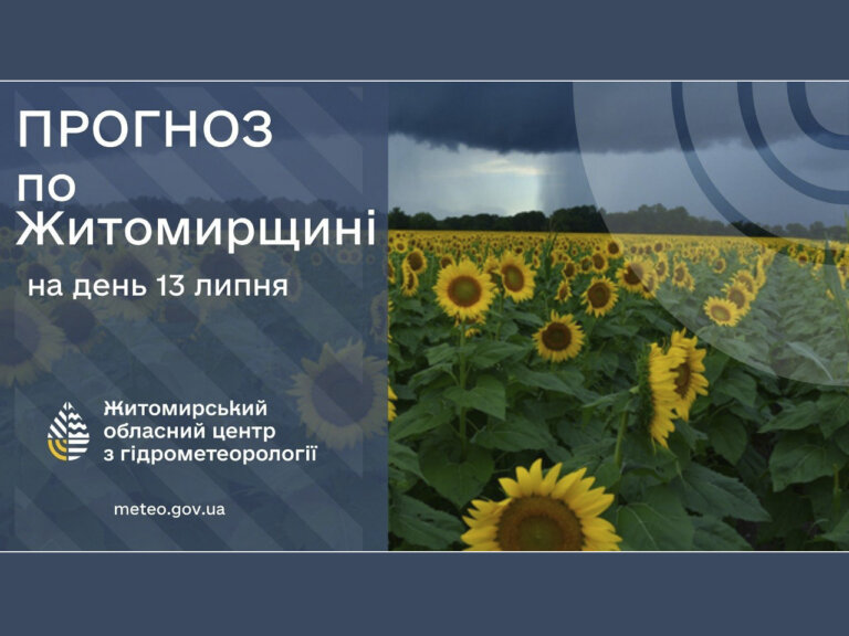 Погода сьогодні на Житомирщині