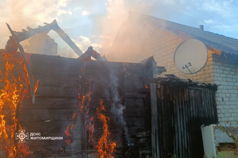 Рятувальники ліквідували пожежу в селі Ворсівка Коростенського району
