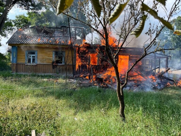 Чоловік загинув під час пожежі на Житомирщині