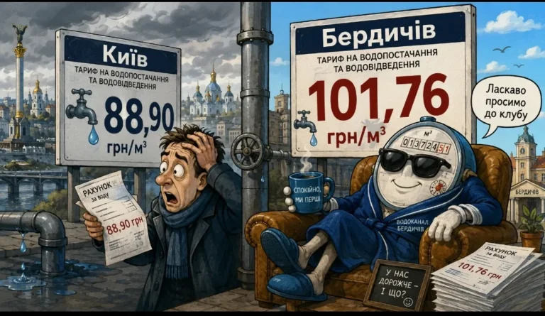 Бердичів випередив Київ: тариф на воду вже понад 100 гривень за куб