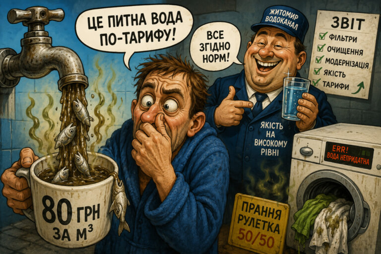 «За що житомиряни платять усе більше?»: Вода з-під крана смердить болотом і рибою, а тарифи продовжують зростати