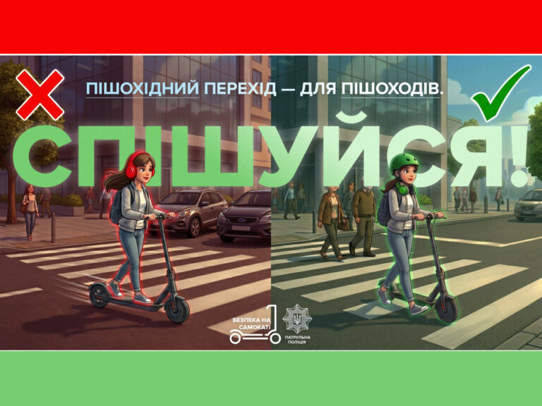 Пішохідний перехід? Тільки пішки!
