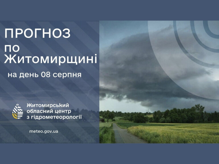 Погода сьогодні на Житомирщині