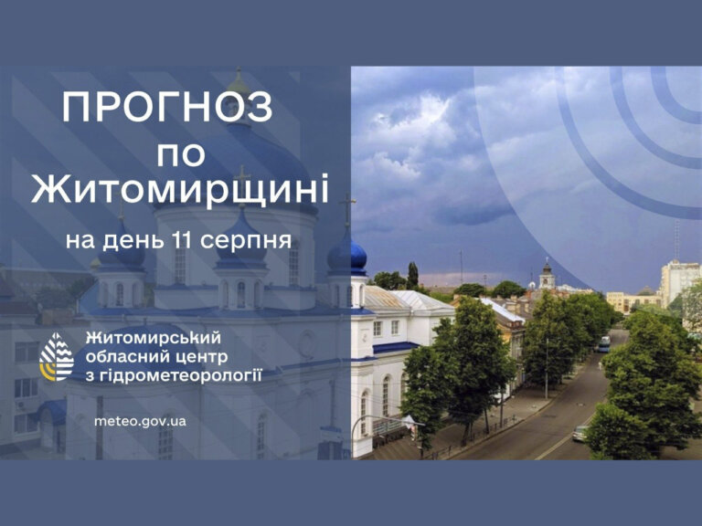 Погода сьогодні на Житомирщині