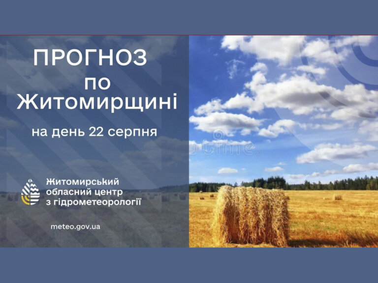 Погода сьогодні на Житомирщині