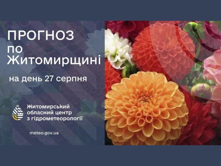 Погода сьогодні на Житомирщині