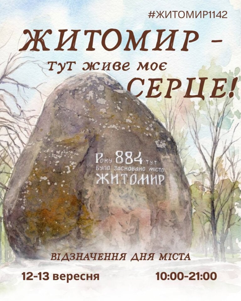 Житомиру незабаром 1142 роки