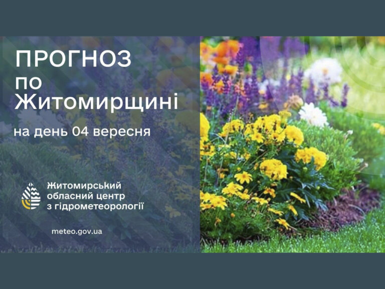 Погода сьогодні на Житомирщині