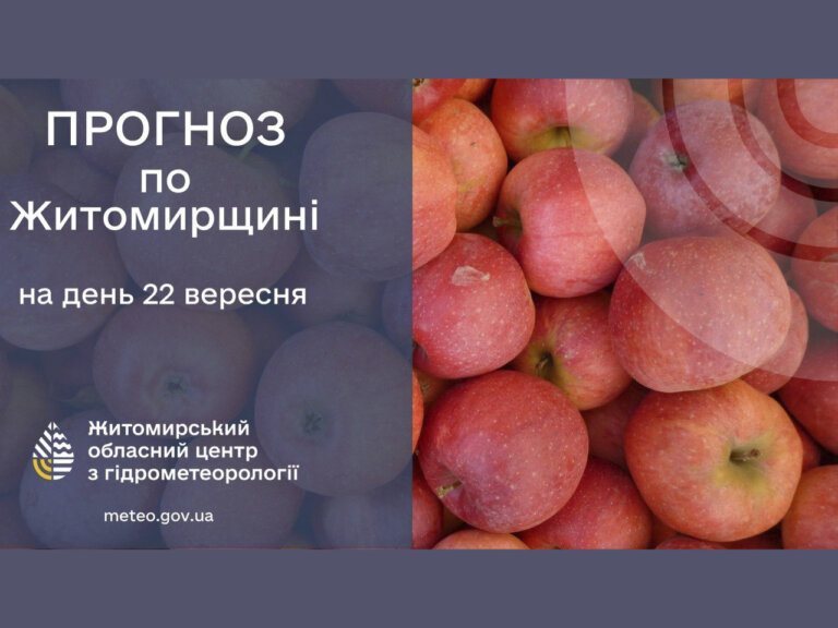 Погода сьогодні на Житомирщині