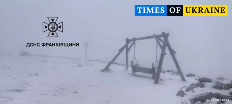Зима вже — в Україні: на горі Піп Іван — сьогодні -3°C, а вершину повністю засипало снігом, — ДСНС
