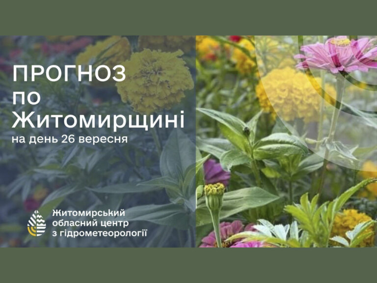 Прогноз погоди на добу 26 вересня