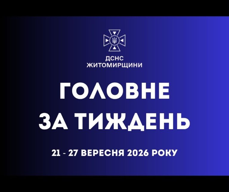 Минулого тижня підрозділи ДСНС Житомирщини 80 разів виїжджали на ліквідацію надзвичайних подій