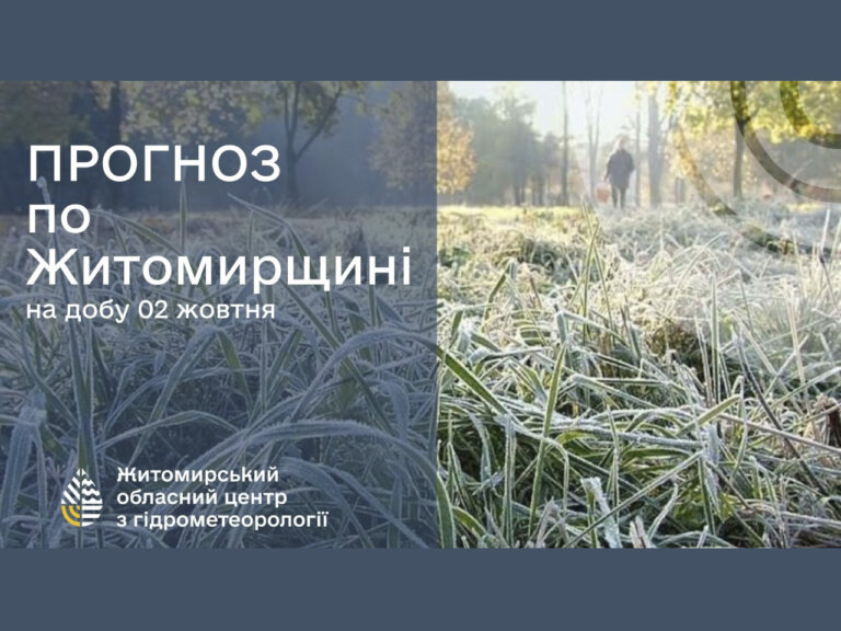 Прийдуть нічні заморозки до 2° морозу на Житомирщину.